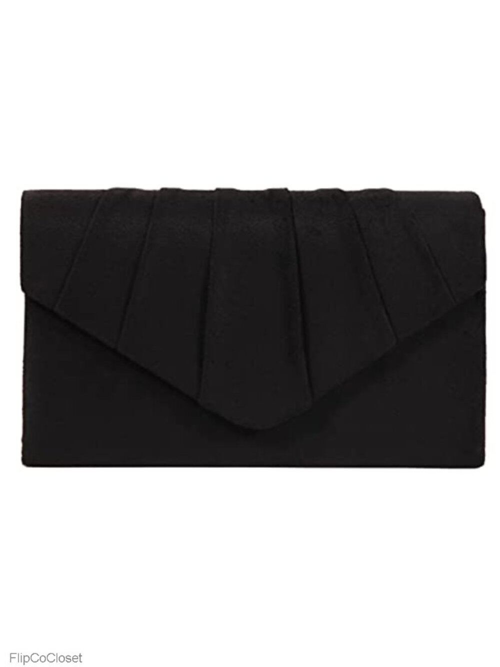Pleated Velvet Suede Clutch Evening Bag with Chain Strap